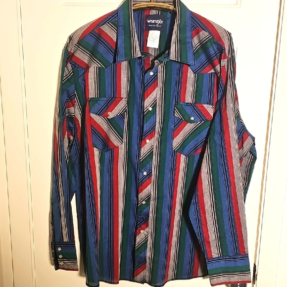 Wrangler Western Vintage Spap Closure Shirt. Size XXL.‎ Cotton Blend. - Picture 1 of 9